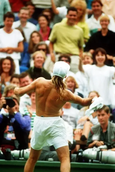 Framed Print : Andre Agassi celebrates his win in the Wimbledon Mens Singles Final 1992 Framed Print : Andre Agassi celebrates his win in the Wimbledon Mens Singles Final 1992