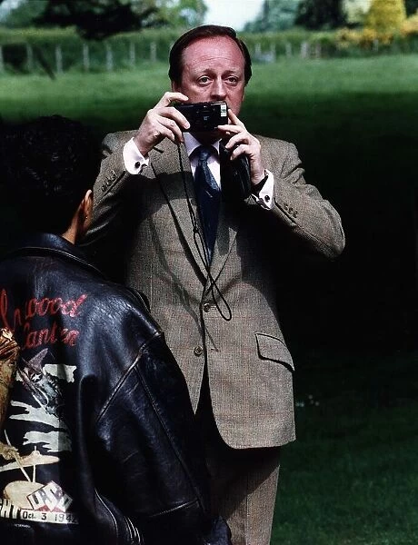 Andrew Parker Bowles husband of Camilla Parker Bowles with People reporter Ruki Sayid
