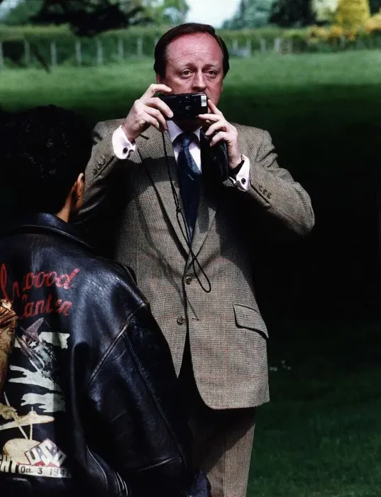 Framed Print : Andrew Parker Bowles husband of Camilla Parker Bowles with People reporter Ruki Sayid Framed Print : Andrew Parker Bowles husband of Camilla Parker Bowles with People reporter Ruki Sayid