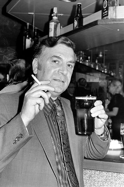 Andy Bradley enjoying his pint and a fag in the local before the chancellor puts up