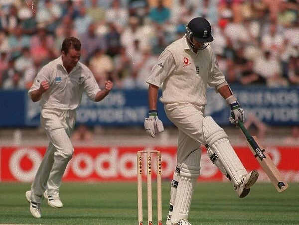 Andy Caddick out to Dion Nash