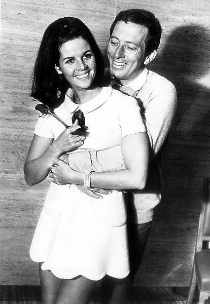 Andy Williams and wife Claudine Longet - May 1968 at the Savoy Hotel Mirrorpix
