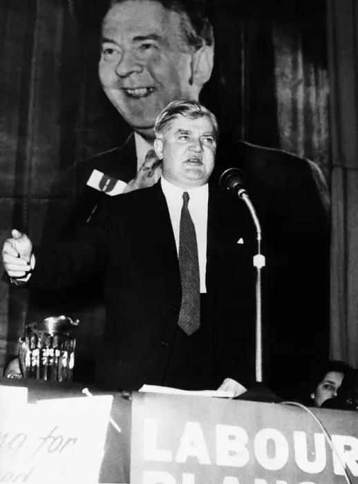 Framed Print : Aneurin Bevan Labour MP on stage during speech in 1957. Hugh Gaitskill Framed Print : Aneurin Bevan Labour MP on stage during speech in 1957. Hugh Gaitskill