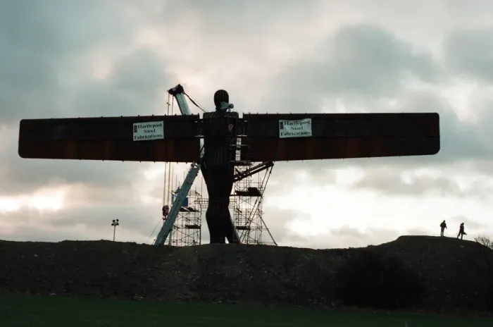 Framed Print : The Angel of the North faces its first dawn on the hill, Gateshead. 16th February 1998 Framed Print : The Angel of the North faces its first dawn on the hill, Gateshead. 16th February 1998