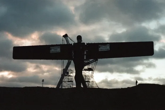 Framed Print : The Angel of the North faces its first dawn on the hill, Gateshead. 16th February 1998 Framed Print : The Angel of the North faces its first dawn on the hill, Gateshead. 16th February 1998