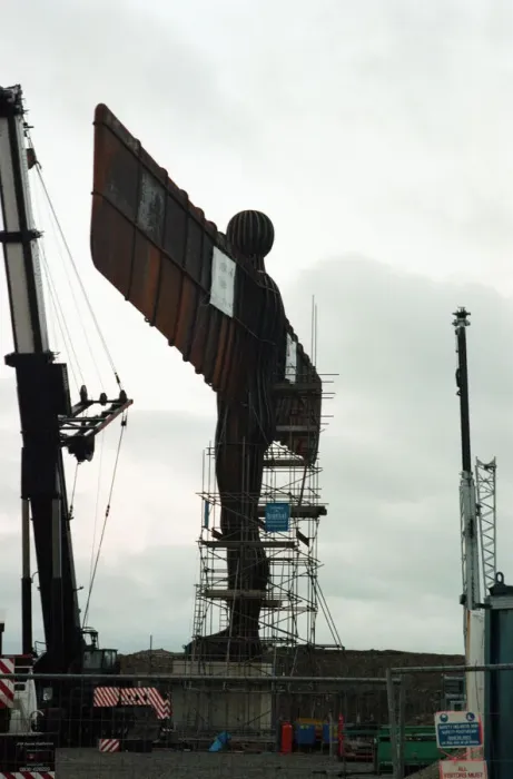 Framed Print : The Angel of the North faces its first dawn on the hill, Gateshead. 16th February 1998 Framed Print : The Angel of the North faces its first dawn on the hill, Gateshead. 16th February 1998