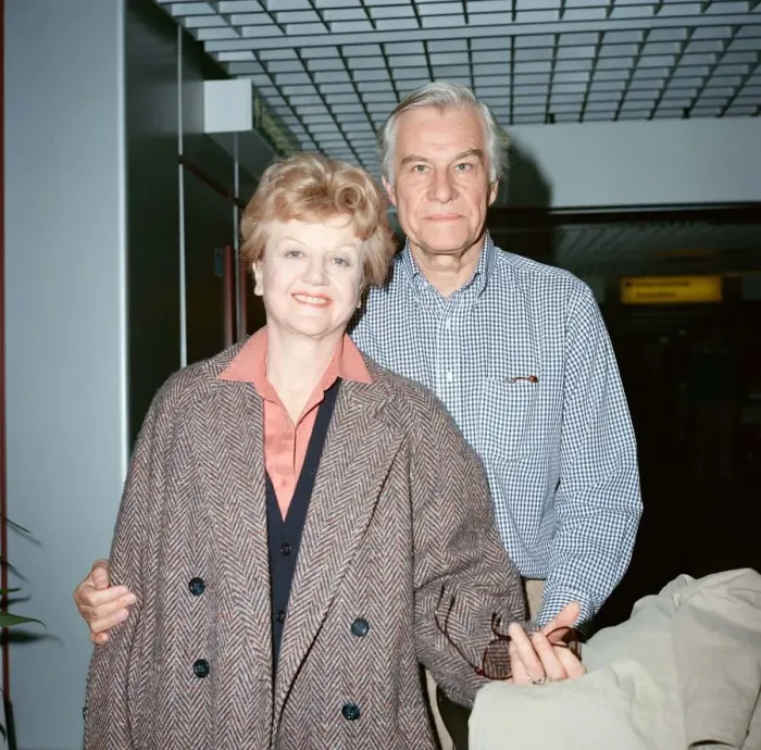 Framed Print : Angela Lansbury and husband Peter Shaw at London Airport. 13th March 1990