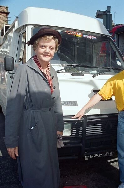 Angela Lansbury on set of Murder She Wrote. 19th May 1992