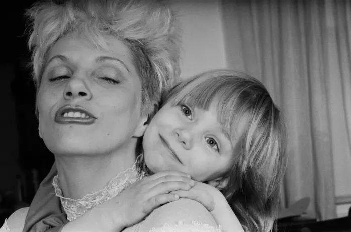 Framed Print : Angie Bowie, (also known as Angela Bowie) with her daughter Stacia Larranna Celeste Lipka