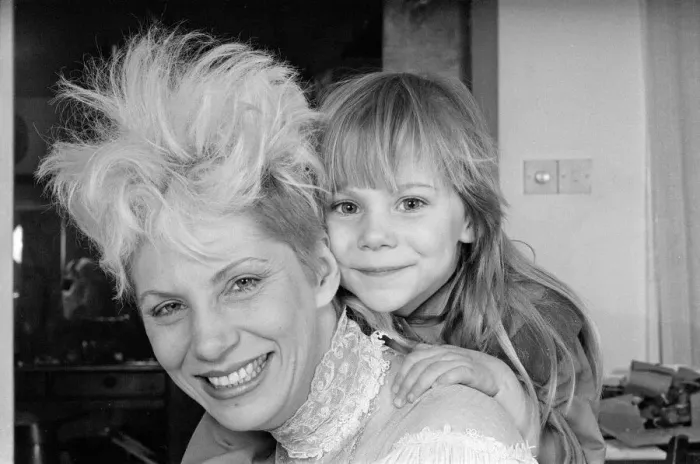 Framed Print : Angie Bowie, (also known as Angela Bowie) with her daughter Stacia Larranna Celeste Lipka Framed Print : Angie Bowie, (also known as Angela Bowie) with her daughter Stacia Larranna Celeste Lipka