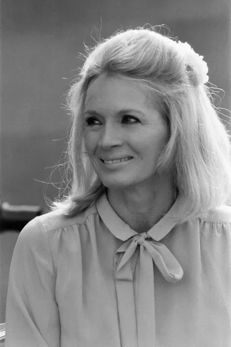 Framed Print : Angie Dickinson, american film and television actress, pictured on the veranda of her