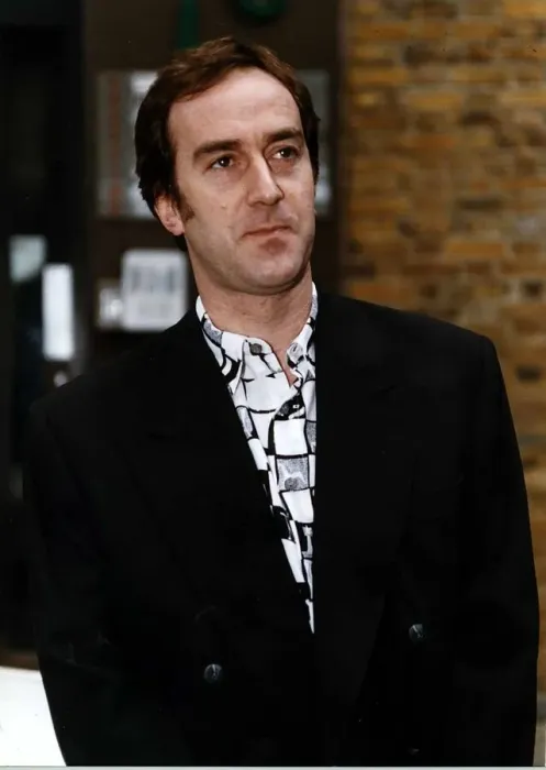 Framed Print : Angus Deayton Actor Comedian and Writer leaves his office Framed Print : Angus Deayton Actor Comedian and Writer leaves his office