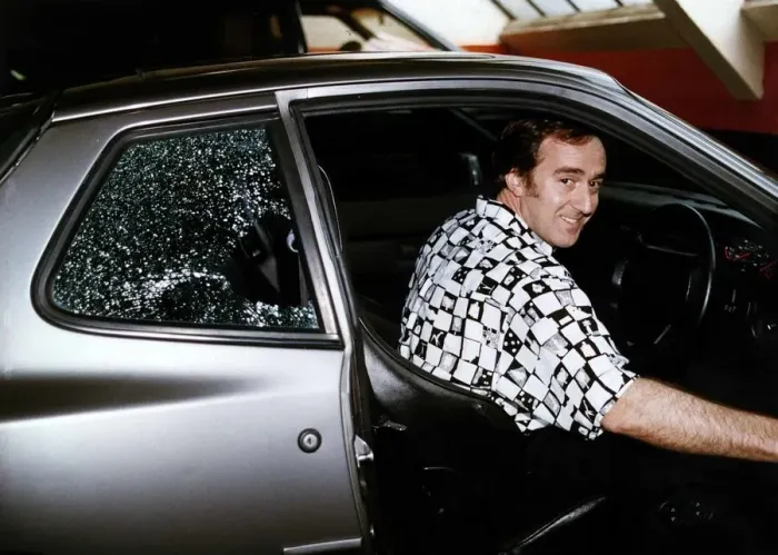 Framed Print : Angus Deayton Actor and TV Presenter gets into his car Framed Print : Angus Deayton Actor and TV Presenter gets into his car