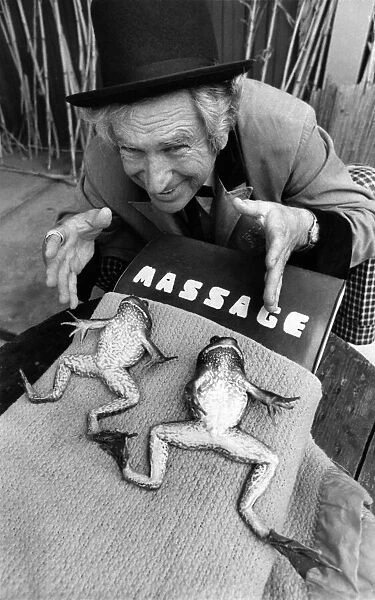 Animal Frogs. Professor Steed and two of his star pupils, in the massage room