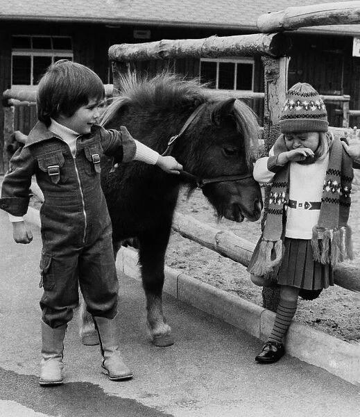 Animals - Children with Horses. October 1978 P000493