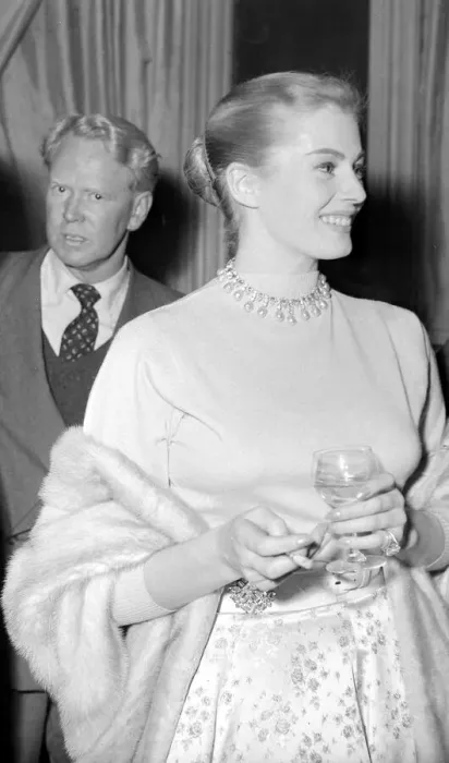 Framed Print : Anita Ekberg seen here attending a Press reception in London Framed Print : Anita Ekberg seen here attending a Press reception in London