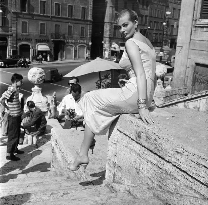 Framed Print : Anita Ekberg, Swedish actress in Rome, Italy, where she is filming Interpol known in Framed Print : Anita Ekberg, Swedish actress in Rome, Italy, where she is filming Interpol known in
