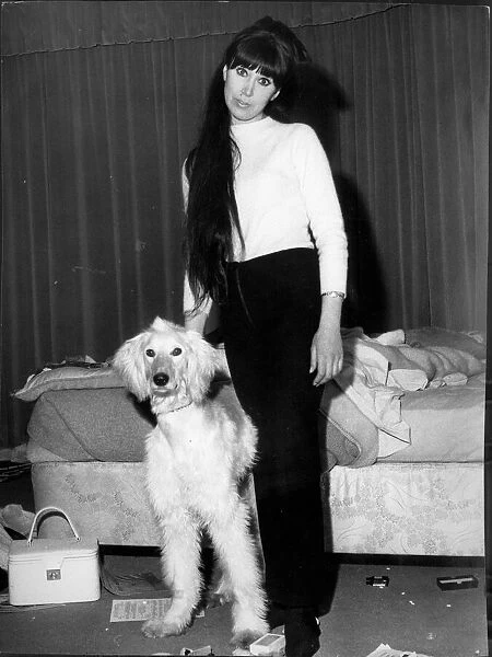 ANITA HARRIS AFTER HER FLAT WAS BURGLED - 1965
