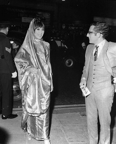 Anita Harris singer and Peter Sellers actor October 1967 arriving at