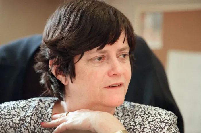 Framed Print : Ann Widdecombe in her Perliament office. Pictured the day after she spoke out against