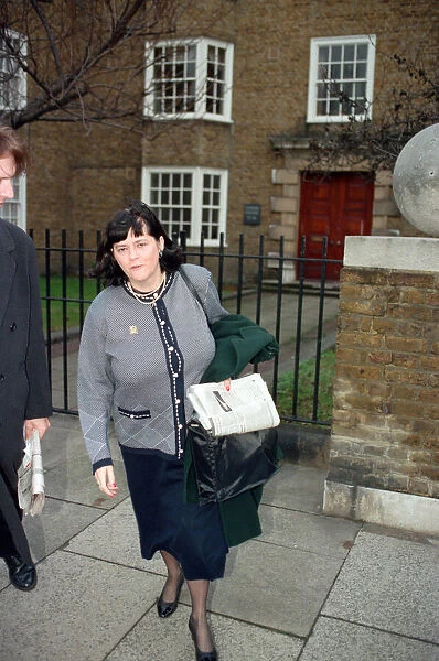 Ann Widdecombe on her way to her office, London. 11th January 1996