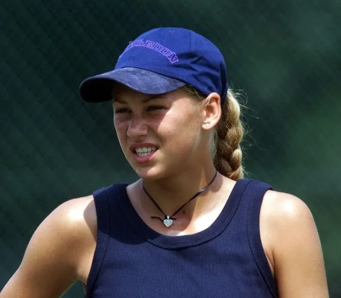 Framed Print : Anna Kournikova training on the practise courts at Wimbledon June 1999 Framed Print : Anna Kournikova training on the practise courts at Wimbledon June 1999