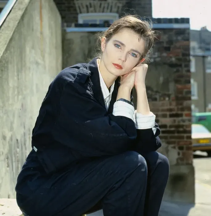 Framed Print : Annabel Giles model TV presenter wearing black jacket white shirt hands at face sitting Framed Print : Annabel Giles model TV presenter wearing black jacket white shirt hands at face sitting
