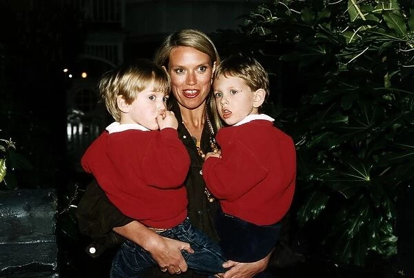 Anneka Rice tv presenter with her two sons Joshua and Thomas