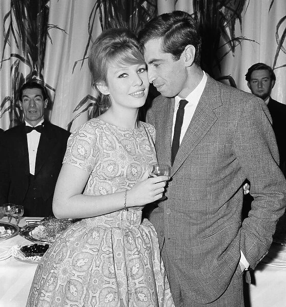 Annette Stroyberg, danish actress pictured with fiancee, film director Roger Vadim