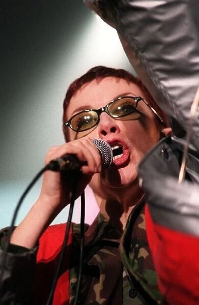 Annie Lennox of The Eurythmics performing at the NEC last night. 21st November 1999