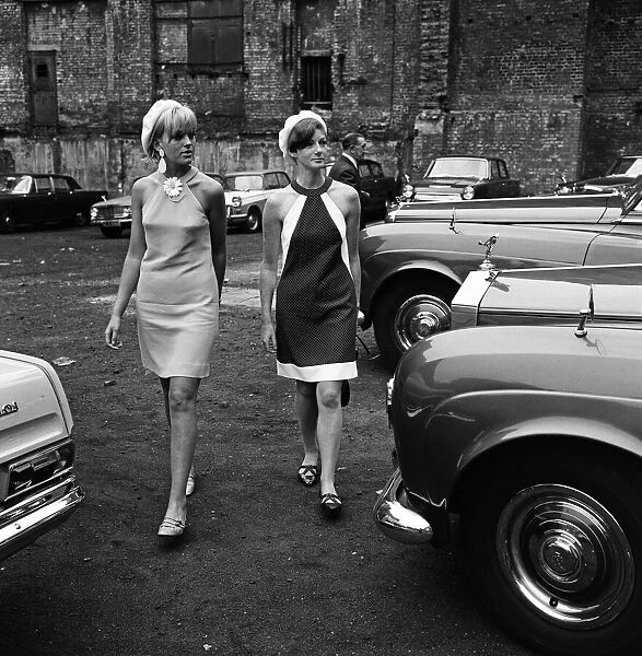 Annie Nightingale (left) models Ascot specials. 16th June 1966