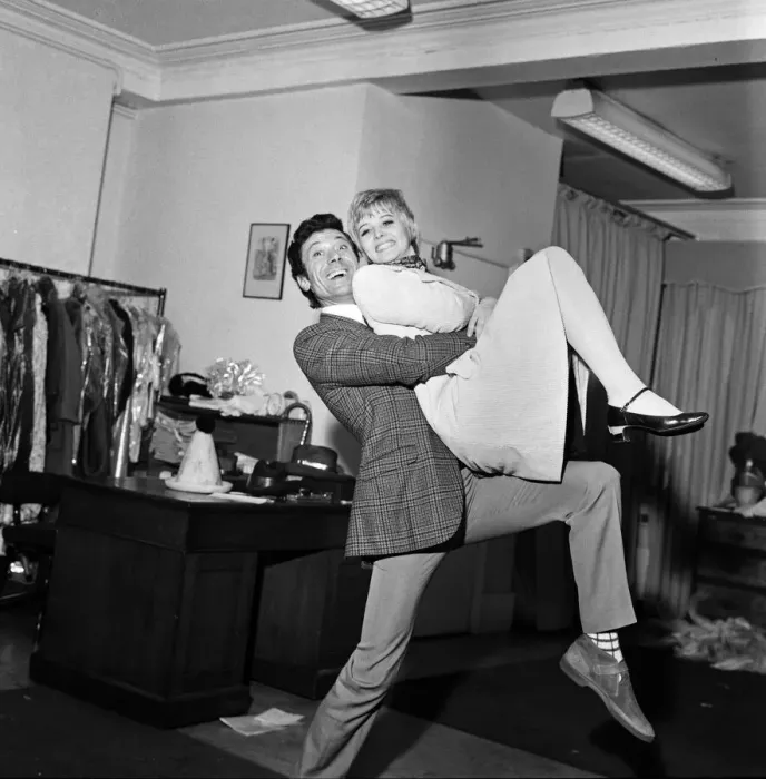 Framed Print : The announcement of the engagement of dancer and choreographer Lionel Blair to model Framed Print : The announcement of the engagement of dancer and choreographer Lionel Blair to model