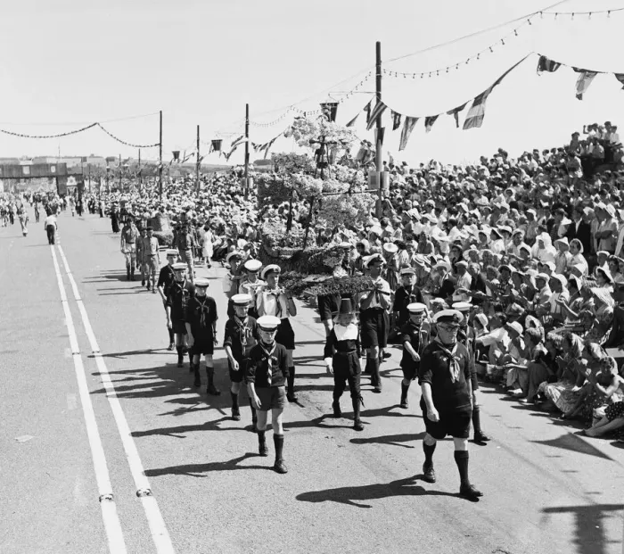 Framed Print : The annual Battle of Flowers carnival held on the Channel Island of Jersey Framed Print : The annual Battle of Flowers carnival held on the Channel Island of Jersey