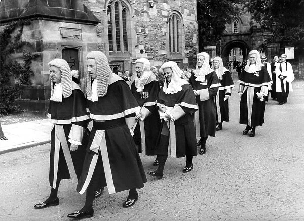The annual parade of judges on their way to Durham Cathedral for the service of Matins