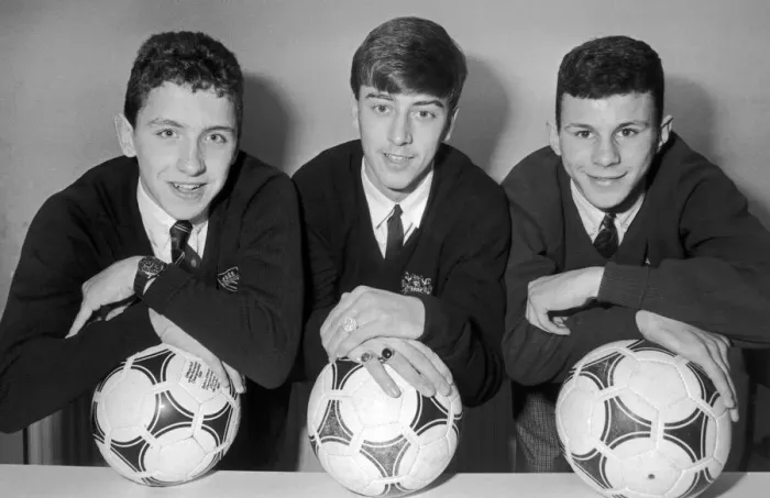 Framed Print : Answering the call to international duty are three Greater Manchester schoolboy soccer Framed Print : Answering the call to international duty are three Greater Manchester schoolboy soccer