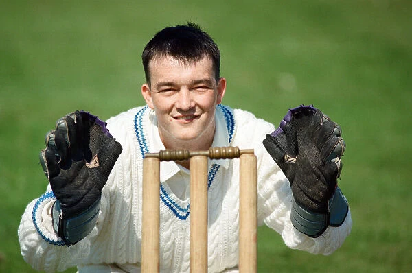 Anthony Matthews, who has one hand, keeps wicket for Stobswood Cricket Club