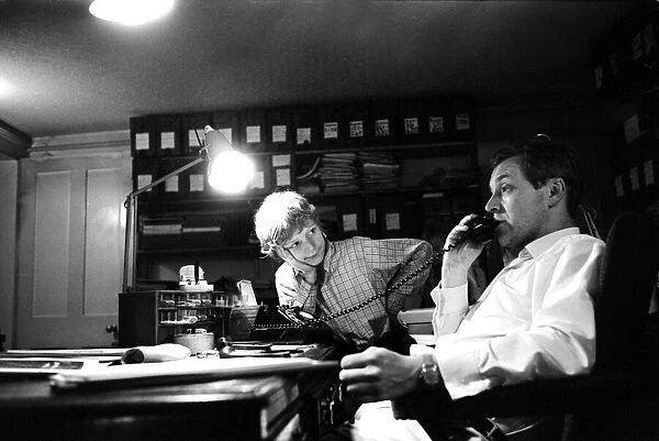 Anthony Wedgewood Benn 1969 Tony Benn MP at home in his office with his son Joshua