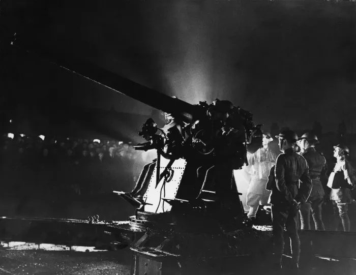 Framed Print : Anti Aircraft gun crew seen here in a demonstration just prior to the outbreak of war Framed Print : Anti Aircraft gun crew seen here in a demonstration just prior to the outbreak of war