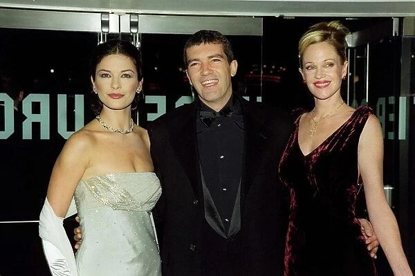 Antonio Banderas Actor December 1998, at the Odeon Leicester Square in London for