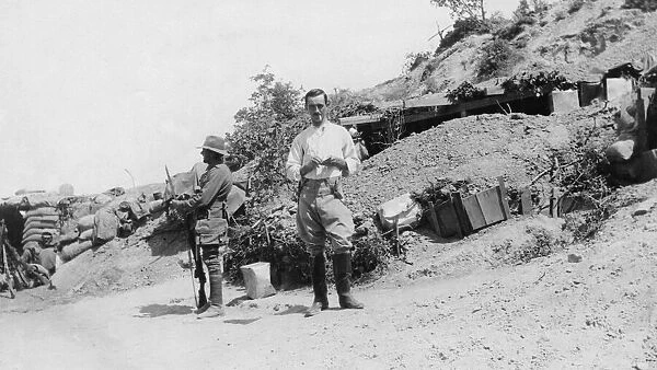 The ANZACS at rest time. Australian quarters just behind the front line trenches