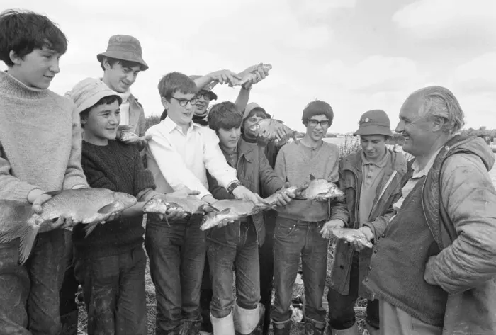 Framed Print : Not an apple for teacher but a big fat fish. Mr Tom Thomson a civil engineer who lives in Framed Print : Not an apple for teacher but a big fat fish. Mr Tom Thomson a civil engineer who lives in