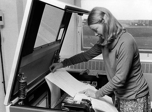 Appleyard Van & Plant Hire. 5th July 1979. Dot Matrix Printer in operation