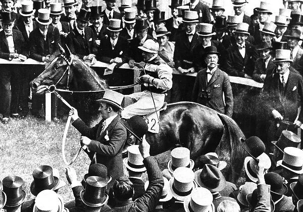 April the Fifth with jockey F Lane wins The Derby in 1932 led in by Tom Walls