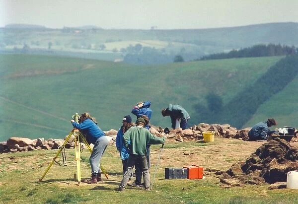 Archaeologists at work at a dig in the Breamish Valley, Northumberland