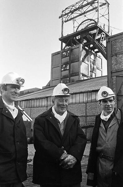 The Archbishop of Canterbury Donald Coggan visits Betteshanger Colliery, Kent