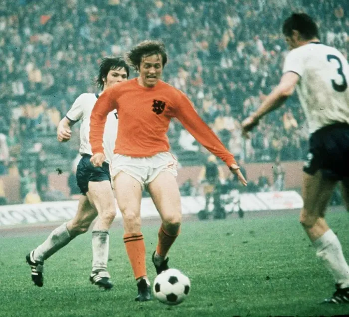 Framed Print : Ari Haan Holland football player faces Bransch 1974
