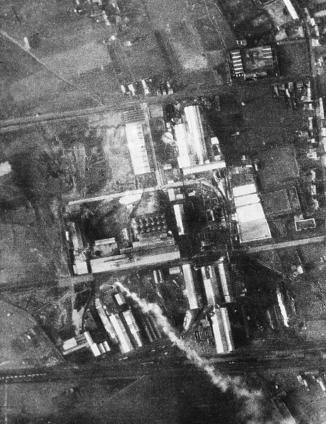 These arial photos were taken from an R. A. F. reconnaissance plane
