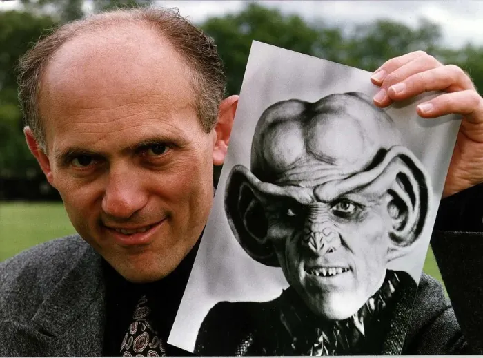 Framed Print : Armin Shimerman American Actor Holding A Picture Of Quark Who He Stars As In Star Trek Framed Print : Armin Shimerman American Actor Holding A Picture Of Quark Who He Stars As In Star Trek