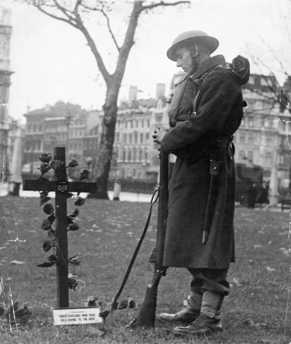 Framed Print : Armistice Day - November 1940. London Picture taken 11th November 1940