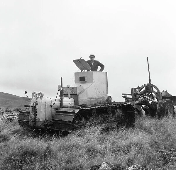 Armoured Tractor, ploughing fields littered with shells and bombs, 31st August 1967